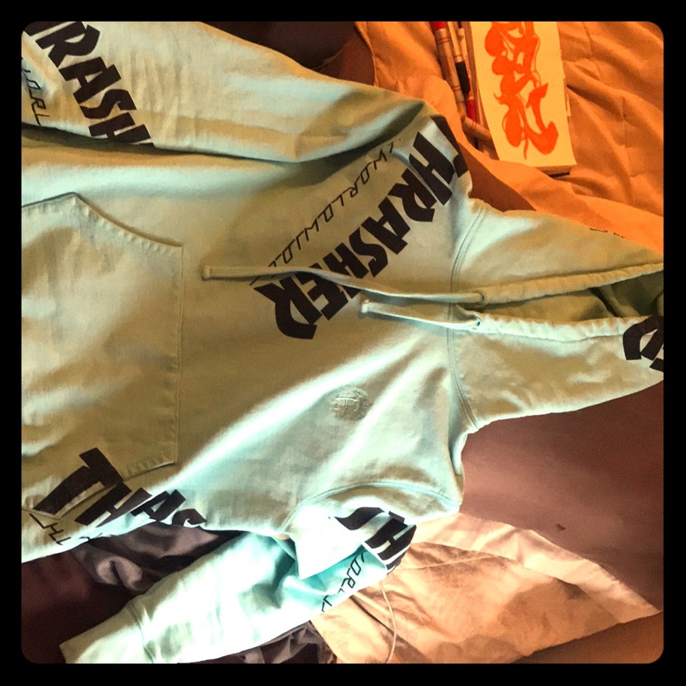 Thrasher huff green hoody med